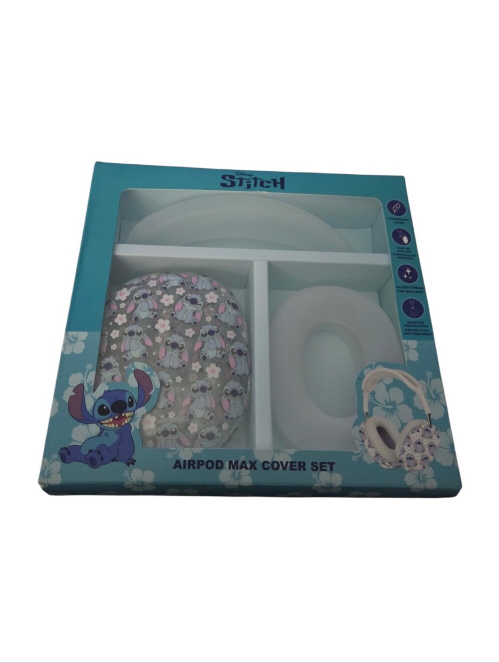 Disney Stitch AirPods Max Cover Set With Cute Floral Stitch Pattern NEW